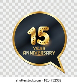 15 Years Anniversary Celebration Vector Template Design Illustration