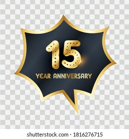 15 Years Anniversary Celebration Vector Template Design Illustration