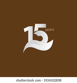 15 Years Anniversary Celebration Vector Template Design Illustration