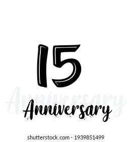15 Years Anniversary Celebration Vector Template Design Illustration