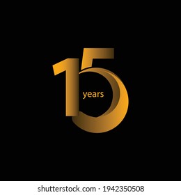 15 Years Anniversary Celebration Vector Template Design Illustration