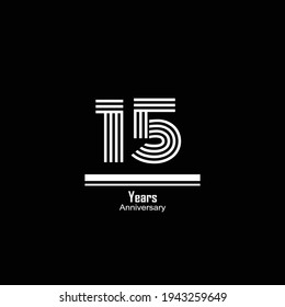 15 Years Anniversary Celebration Vector Template Design Illustration