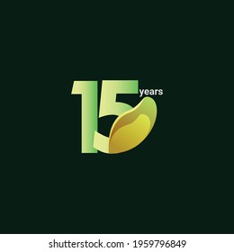 15 Years Anniversary Celebration Vector Template Design Illustration