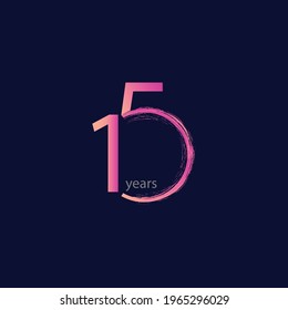 15 Years Anniversary Celebration Vector Template Design Illustration