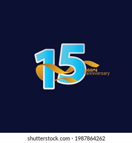 15 Years Anniversary Celebration Vector Template Design Illustration