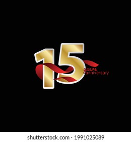15 Years Anniversary Celebration Vector Template Design Illustration