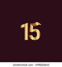 15 Years Anniversary Celebration Vector Template Design Illustration