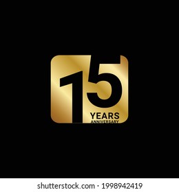 15 Years Anniversary Celebration Vector Template Design Illustration