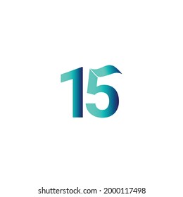 15 Years Anniversary Celebration Vector Template Design Illustration