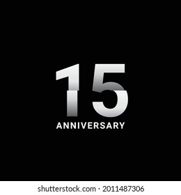 15 Years Anniversary Celebration Vector Template Design Illustration