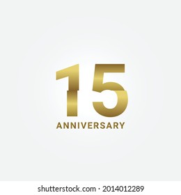 15 Years Anniversary Celebration Vector Template Design Illustration