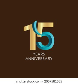 15 Years Anniversary Celebration Vector Template Design Illustration