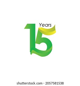 15 Years Anniversary Celebration Vector Template Design Illustration