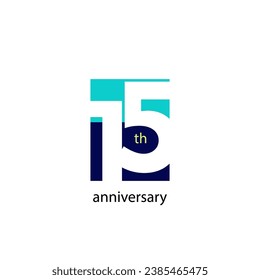 15 years anniversary celebration vector template design illustration