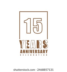 15 years anniversary celebration vector template design illustration