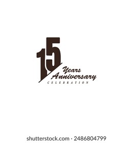 15 years anniversary celebration vector template design illustration