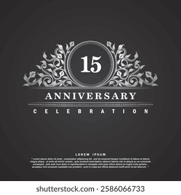 15 years anniversary celebration vector template design illustration