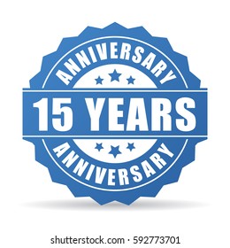 15 years anniversary celebration vector eps icon clip art