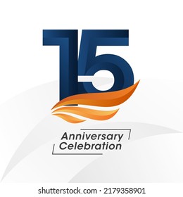 15 years anniversary design template. vector template illustration