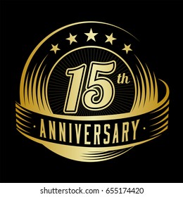 15 years anniversary design template. Vector and illustration. 15th logo.