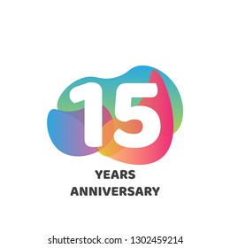 15 Years anniversary design. Vector illustration eps 10