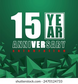 15 Years anniversary elebration vetor template design illustration