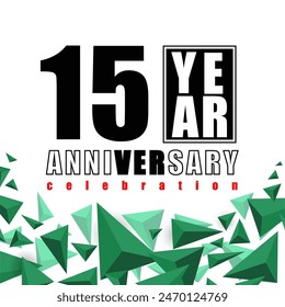 15 Years anniversary elebration vetor template design illustration