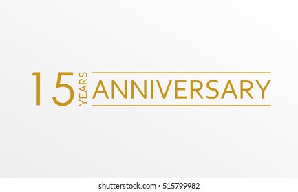 15 years anniversary icon. Anniversary decoration template. Vector illustration.