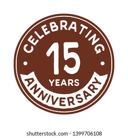 15 years anniversary logo template. Vector and illustration.