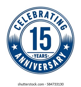 15 years anniversary logo template. Vector and illustration.