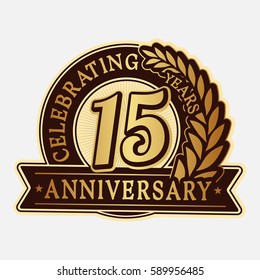 15 years anniversary logo template. Vector and illustration.