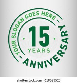 15 years anniversary logo template. Vector and illustration.