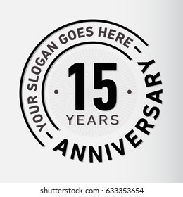 15 years anniversary logo template. Vector and illustration.