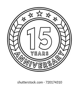 15 years anniversary logo template. Vector and illustration.