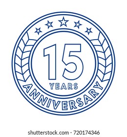 15 years anniversary logo template. Vector and illustration.