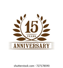 15 years anniversary logo template. 