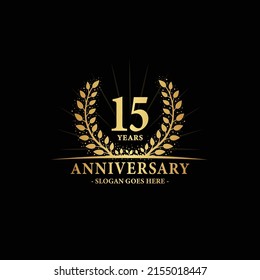 Logo del 15 años. Vector e ilustración.
