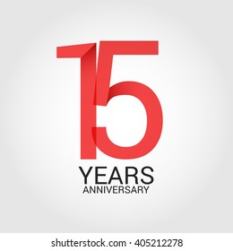 15 years anniversary, signs, symbols. simple design.