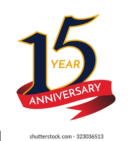  15 years anniversary Template logo