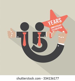 15 Years Anniversary Typography Design Vector Illustration