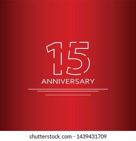 15 years anniversary vector, style  for celebration, logo template