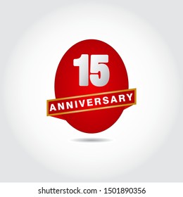 15 Years Anniversary Vector Template Design Illustration