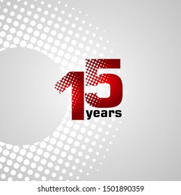 15 Years Anniversary Vector Template Design Illustration