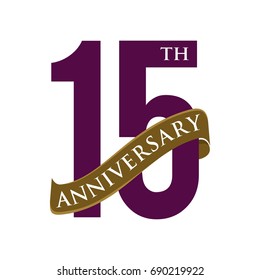 15 Years Anniversary Vector Template Illustration Design. Vector EPS 10.