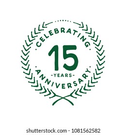 15 years design template. 15th vector and illustration.