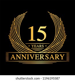 15 years design template. 15th anniversary. Vector and illustration.