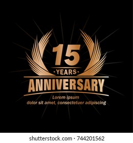 15 years design template. Anniversary vector and illustration template.