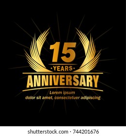 15 years design template. Anniversary vector and illustration template.