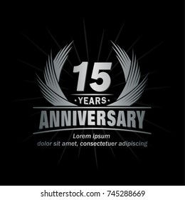 15 years design template. Anniversary vector and illustration template.