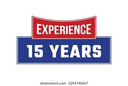 15 Years Experience Seal Vector